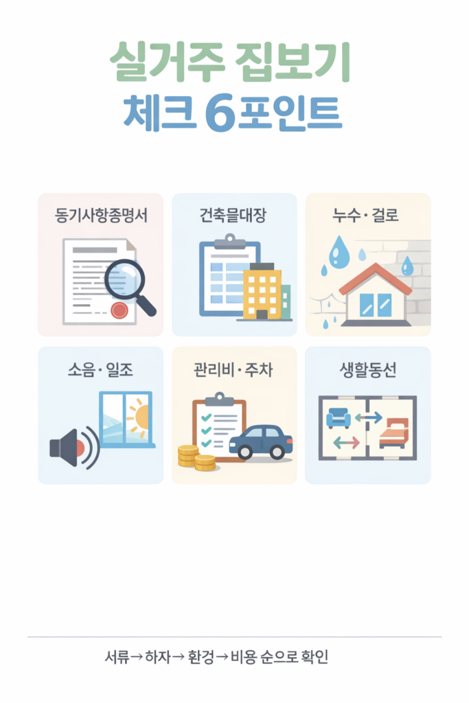 집 보러 가기 전 확인사항