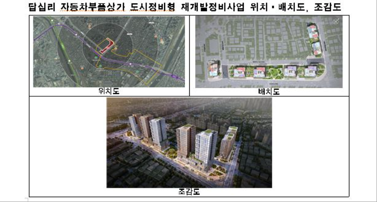 韓国不動産投資 答十里エリアの近代的なアパート団地